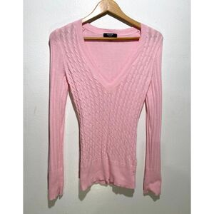 Impulse cable knit sweater Y2K treppy feminine romantic light business  women M